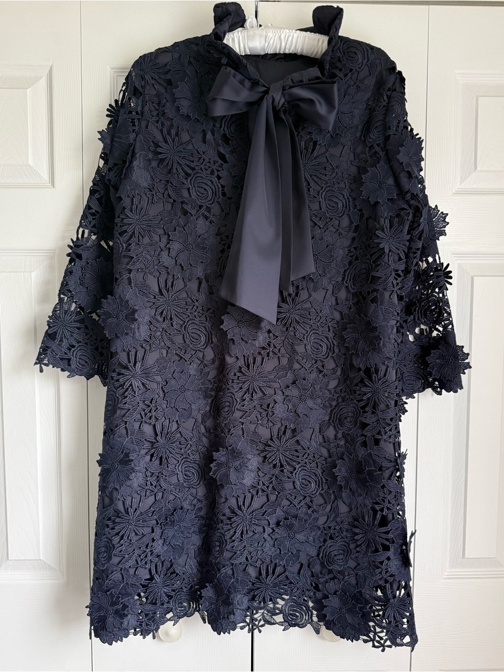 Navy Tuckernuck Daphne Guipure Lace Dress XXL - Picture 10 of 10